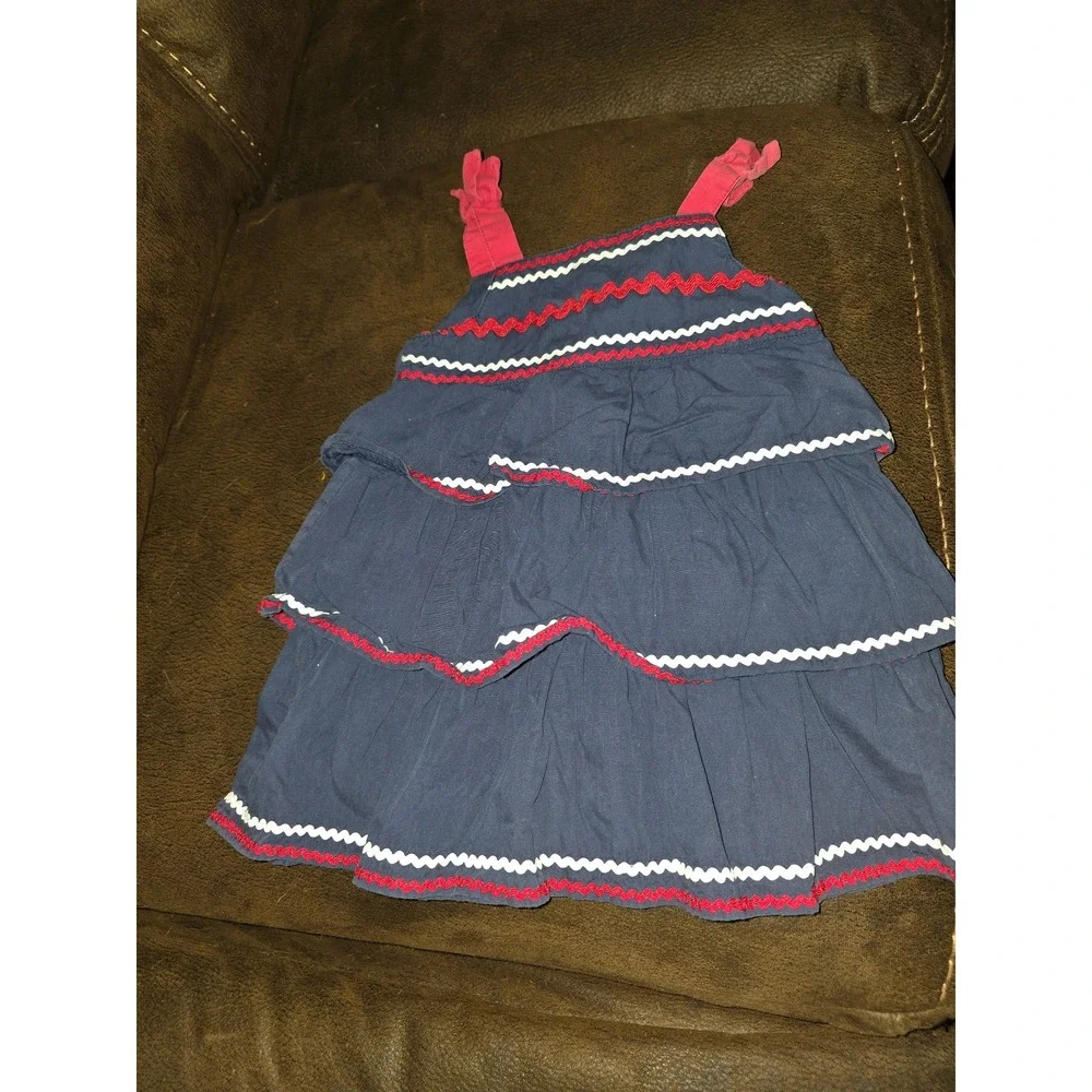 Gymboree‎ outlet 4th of july striped dress size 6 12 months